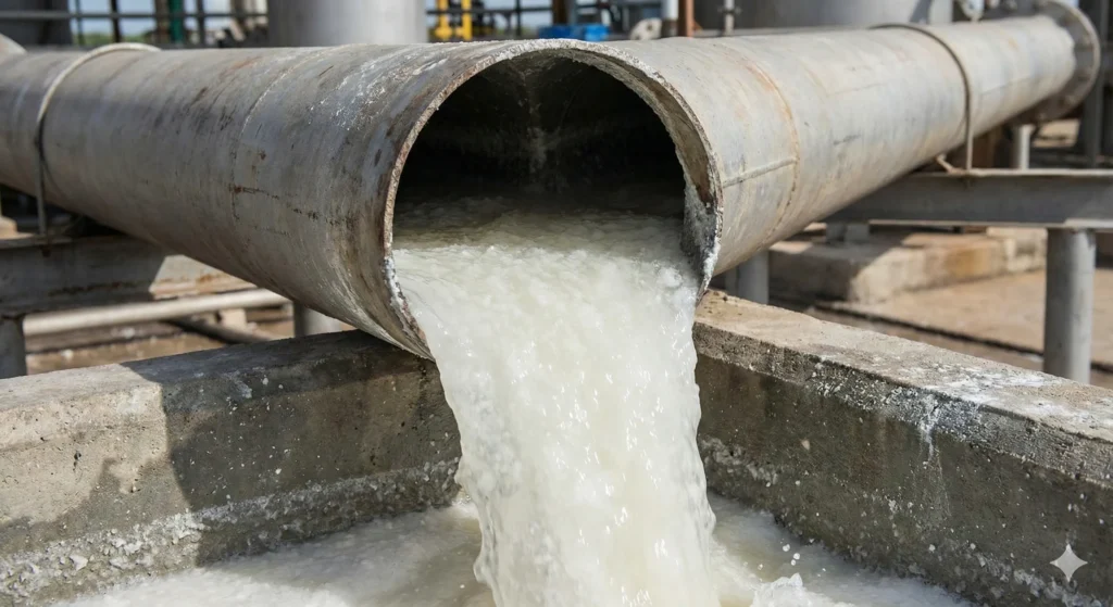 Brine wash treatment process at Sahjanand Salt Works to remove magnesium and calcium impurities