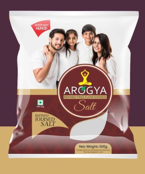 Arogya Iodized Salt — private label salt brand manufactured by Bajaj Salt Group, Gujarat