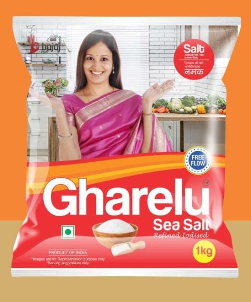 Gharelu Salt by Bajaj — private label iodized salt for retail distribution, Gujarat India